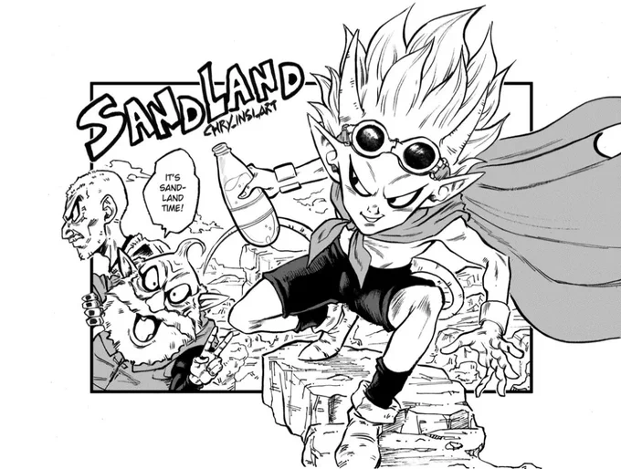 SandLand Lineart.
I heard that something about this old Toriyama's manga is in the works, so since i enjoyed it, i wanted to dedicate it a piece!

#sandland #Toriyama #Ink 