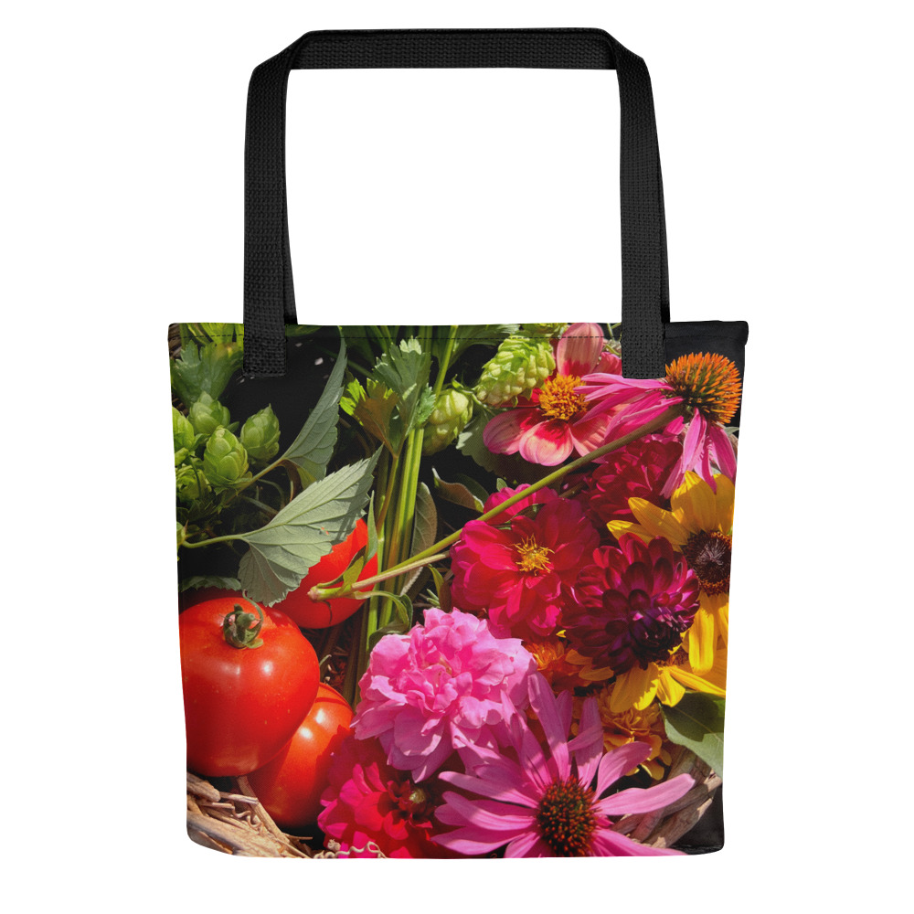 Wear this Harvest #Basket  Tote in good health to your local farmer's markets and produce departments :-). #fun  artstreetapparel.com #happyholidays #ArtbyDuVal