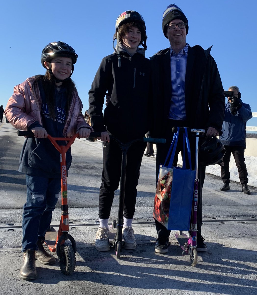 963bigfm's tweet photo. We made a stop by the #WaabanCrossing ribbon cutting! 

The bridge should be open to the public by this evening! #YGK #ThirdCrossing https://t.co/k6dNCENCCG