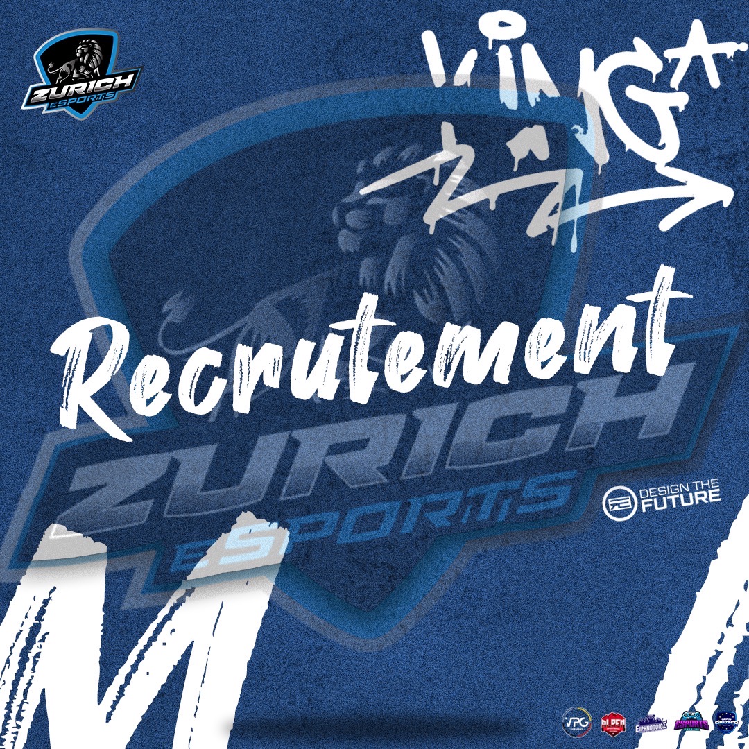 Zurich eSports 🇨🇭 est en pleine phase de recrutement afin de bien pouvoir préparer cette nouvelle saison.

Le groupe évoluera probablement en :

🇫🇷 <a href="/eSportFA_FR/">ESPORT FOR ASSOCIATIONS</a> 
🇨🇭<a href="/SwissVPG/">VPG Switzerland 🇨🇭</a>
🇪🇺 <a href="/AlpenLeague/">Alpen eFootball League</a> 

Uniquement joueurs ayant une mentalité irréprochable.