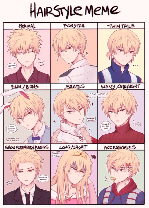 hairstyle meme for akira 🍁
(bktd love child / 💥🍰の息子) 