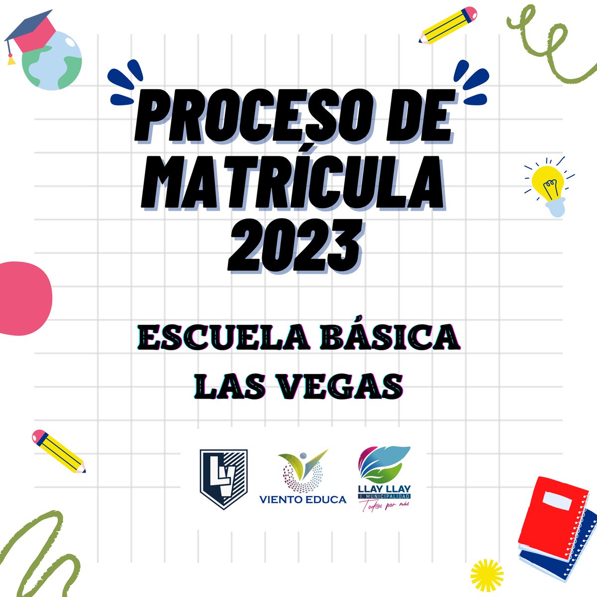 EducaViento's tweet photo. 📥 #LlayLlay 𝗟𝗮 𝗘𝘀𝗰𝘂𝗲𝗹𝗮 𝗕á𝘀𝗶𝗰𝗮 𝗟𝗮𝘀 𝗩𝗲𝗴𝗮𝘀 𝗶𝗻𝗳𝗼𝗿𝗺𝗮 𝘀𝗼𝗯𝗿𝗲 𝘀𝘂 𝗽𝗿𝗼𝗰𝗲𝘀𝗼 𝗱𝗲 𝗺𝗮𝘁𝗿𝗶𝗰𝘂𝗹𝗮𝘀 𝗽𝗮𝗿𝗮 𝗲𝗹 𝗮ñ𝗼 𝗲𝘀𝗰𝗼𝗹𝗮𝗿 𝟮𝟬𝟮𝟯.
#escuela #colegio #educacióninfantil #Llaillay #Valpo #valparaiso #chile #educacion #arte https://t.co/kBccolVqww