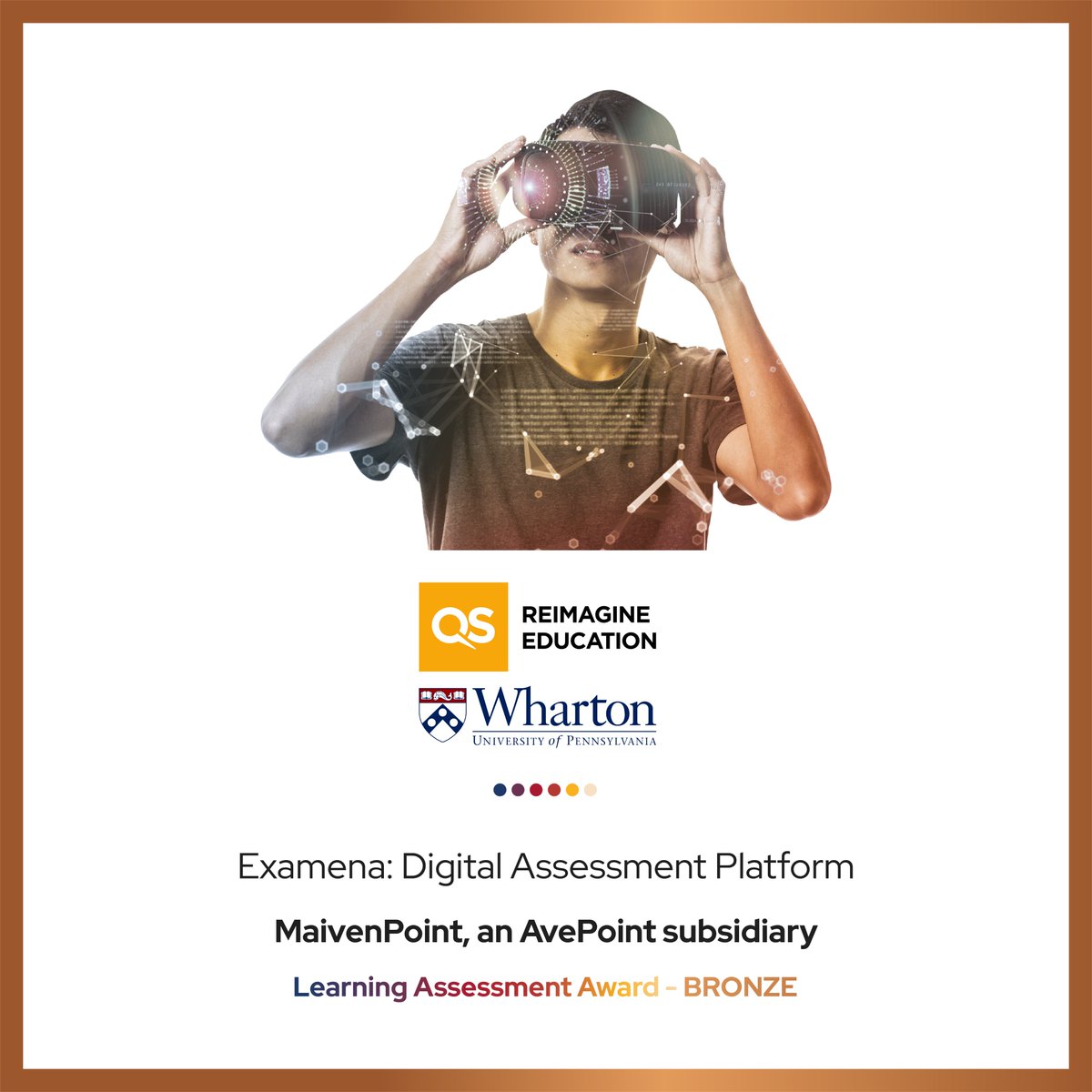 MaivenPoint (@maivenpoint) on Twitter photo We are honored that QS-Wharton Reimagine Education has selected #Examena for the Learning Assessment Award – Bronze. This award recognizes innovative use of new technological tools for learning and exams. Try out Examena today! 
#digital #edtech #innovation #MaivenPoint We are honored that QS-Wharton Reimagine Education has selected #Examena for the Learning Assessment Award – Bronze. This award recognizes innovative use of new technological tools for learning and exams. Try out Examena today! 
#digital #edtech #innovation #MaivenPoint