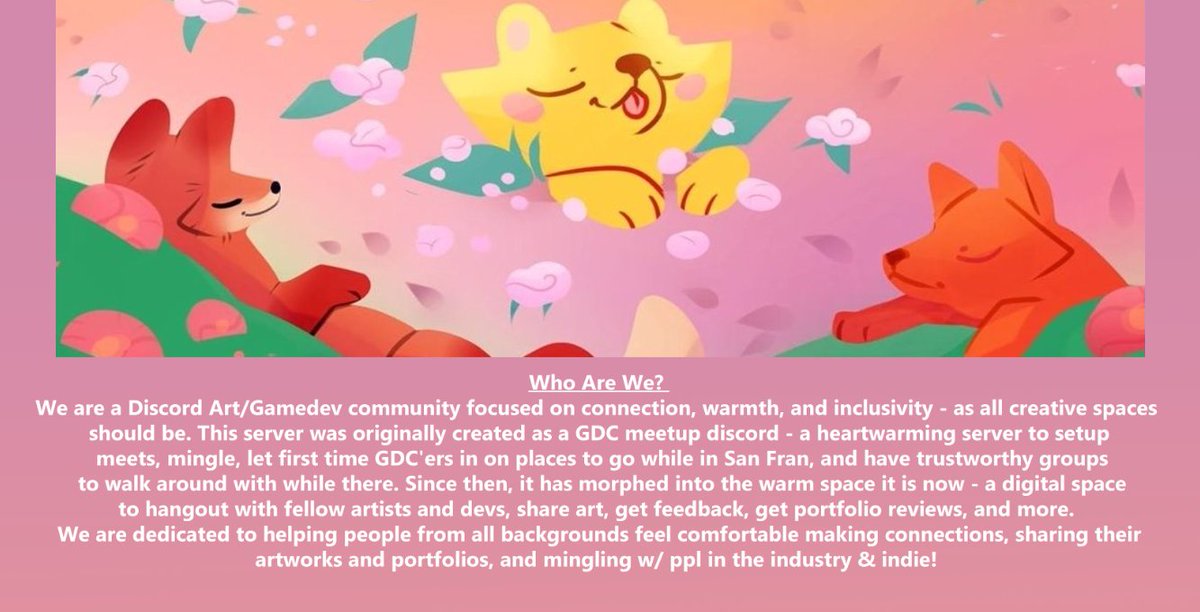 ThePeepsDiscord's tweet photo. ✨As GDC draws near, we will be re-setting up the server to prep for The Game Developers Conference - creating warm spaces for meetups &amp; sharing Scholarship opportunities, as we wholeheartedly believe that having these avenues is what creates a better industry. #gamedev https://t.co/75wBr3n2xS