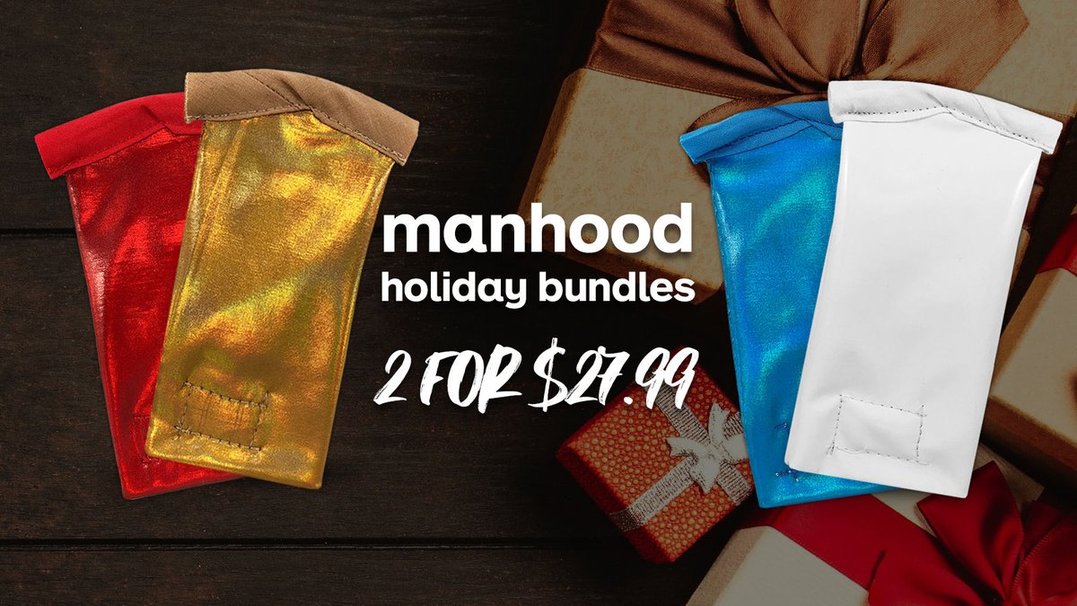 manhoodcanada's tweet photo. #teamuncut #foreskin 
Deck your halls with these special ManHood Holiday Bundles! For a limited time, get these festive holiday pairings at 2 for $27.99. 
🎄 https://t.co/wMDCWUAOiQ https://t.co/0HHaTogUbU