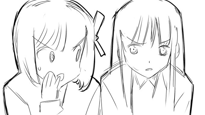 かたや良い例で例えるとリコリコの画作りは本当に巧くて、第1話だと2人を敢えてカメラに背を向けて肩で小突き合いながらセリフ言わせてるシーン。

コレがもし平面アニメだった場合、普通にド真正面バストアップの止め絵口パクにして終わらせちゃってるかも。実に面白くない絵面なのです。 