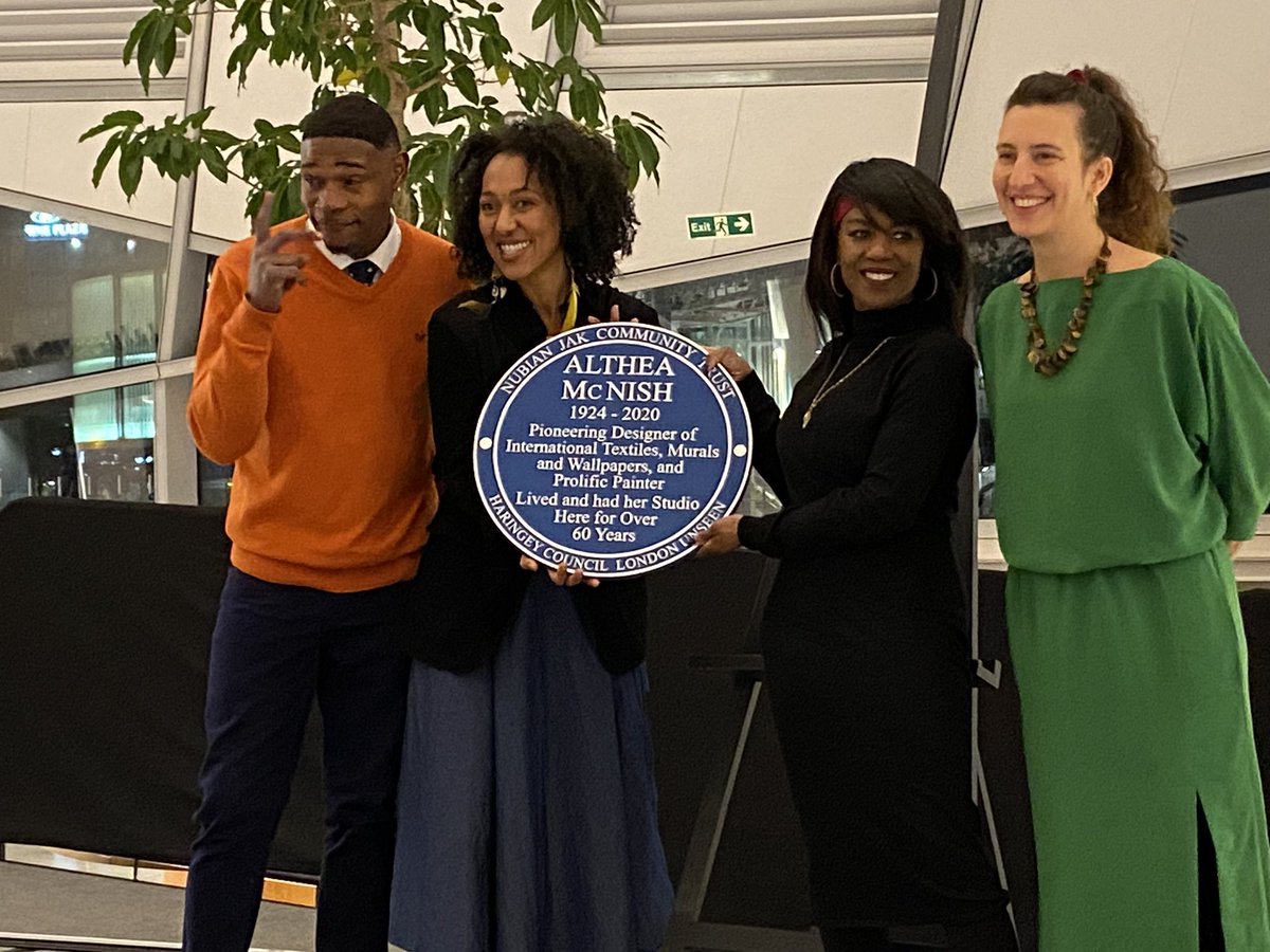 Today celebrating & honouring #AltheaMcnish with #BluePlaque with @NubianJak at #LondonUnseen celebrating #CityHall @WMGallery @WhitworthArt @designdotgold