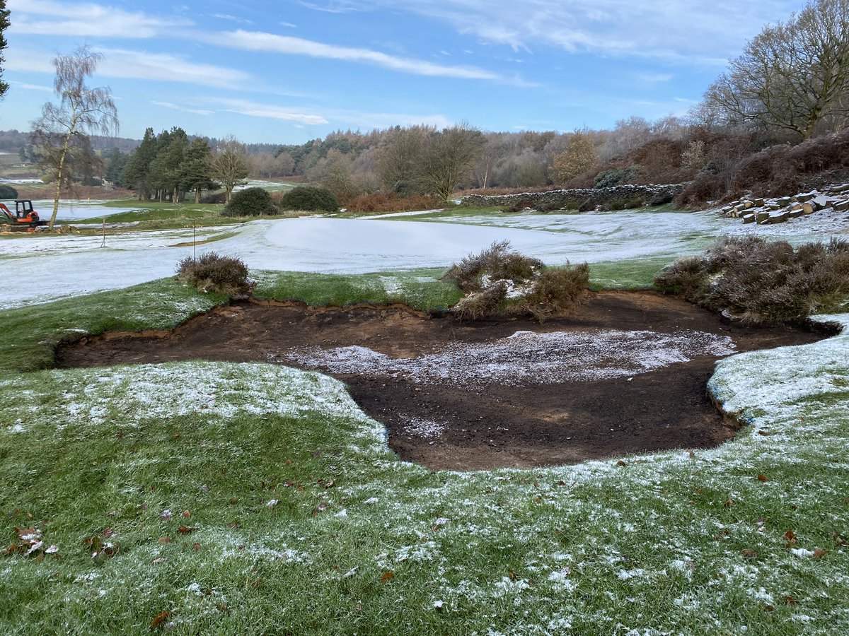 SkyCaddieSteve's tweet photo. This afternoon a visit to @MatlockGolfClub to update new changes for the coming season , my grateful thanks to Manager Christian for the heads up on these changes , these holes are going to look & play great once they’re “bedded in” #proactiveupdating #enjoytheviews https://t.co/wmkeP3osZF