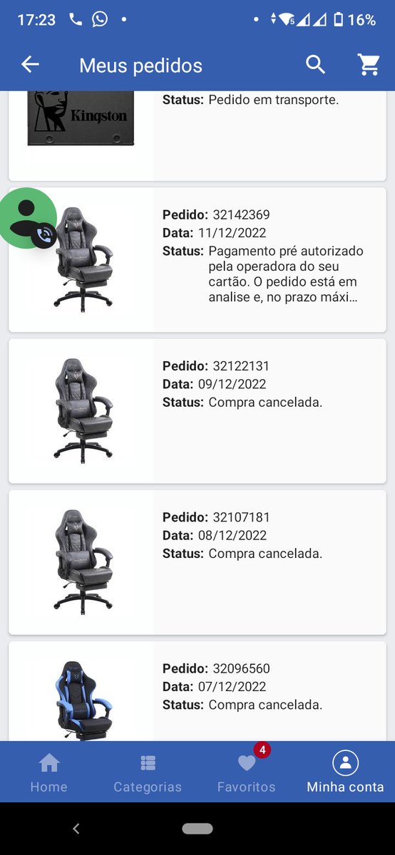 BuritiWood's tweet photo. @kabumcombr eu estou tentando fazer a compra dessa cadeira dês do dia 9, sempre dá problema, mando e-mail, mando msg no chat do site e passei três dias tentando ligar e só falava "que por força maior ligue no próximo dia util" senhor eu só quero que aprovem essa compra... Difícil https://t.co/ojTY8VbGsQ