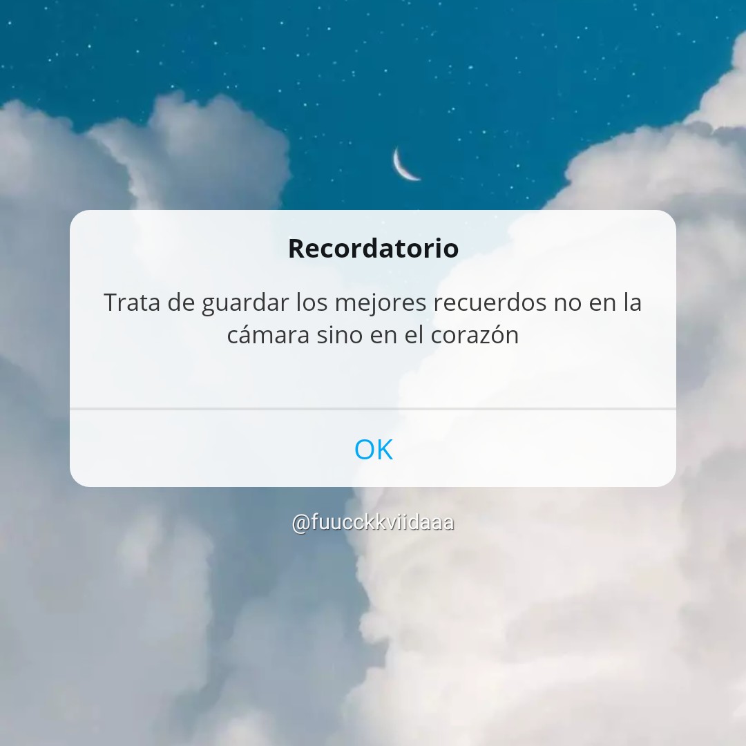 fuuckkviidaa's tweet photo. Trata de guardar los mejores recuerdos no en la cámara sino en el corazón
#Motivacion  #frasesbonitas #Reflexiones #indirectasdirectas #ArgentinaVsCroatia #fuucckviidaaa https://t.co/B6VW7pKZEs