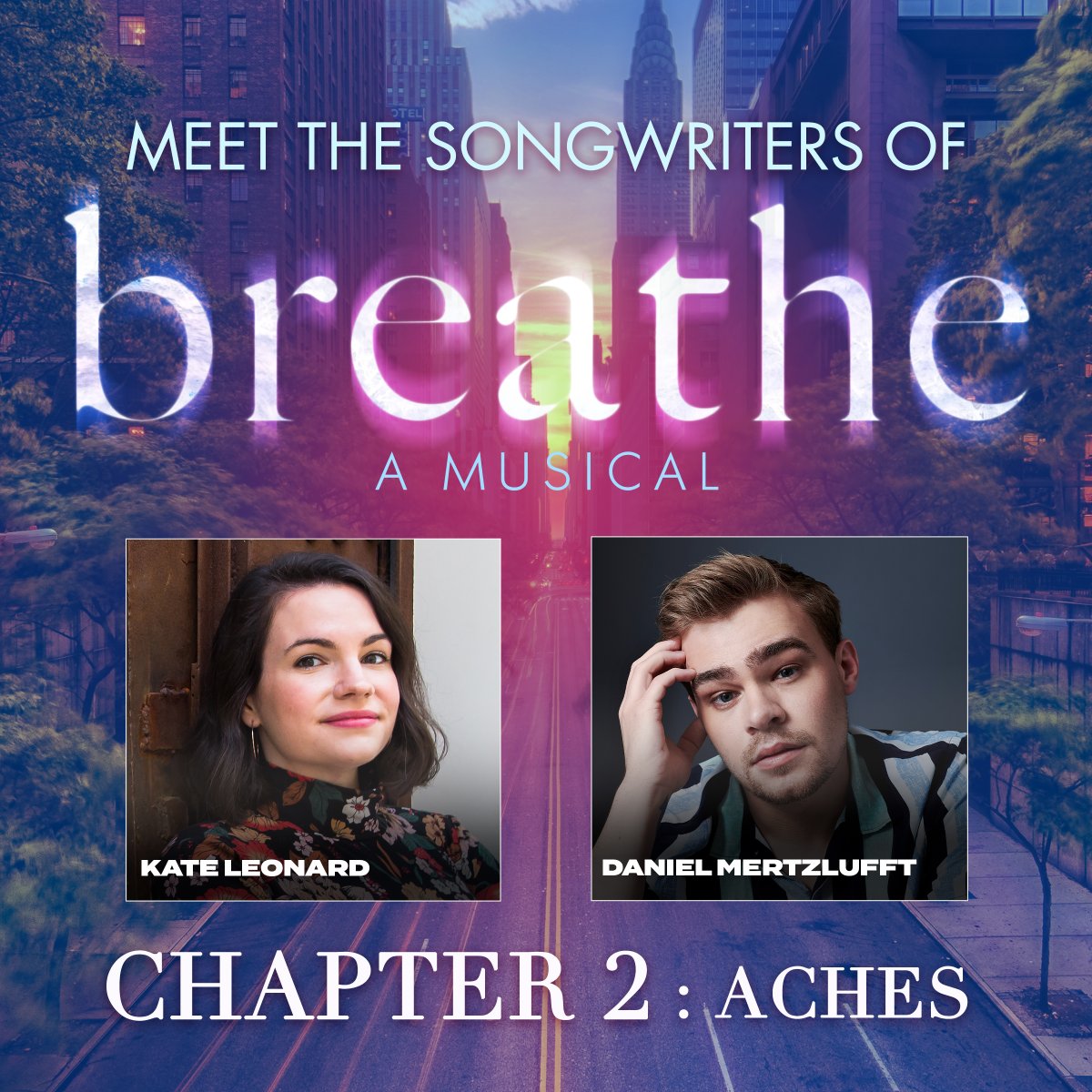Audible Theater (@audibletheater) on Twitter photo Meet the songwriters of Breathe from #AudibleTheater 🎶
CHAPTER 2: Aches
Music by <a href="/DanielJMertz/">Daniel J Mertzlufft</a>
Lyrics by Kate Leonard Meet the songwriters of Breathe from #AudibleTheater 🎶
CHAPTER 2: Aches
Music by <a href="/DanielJMertz/">Daniel J Mertzlufft</a>
Lyrics by Kate Leonard