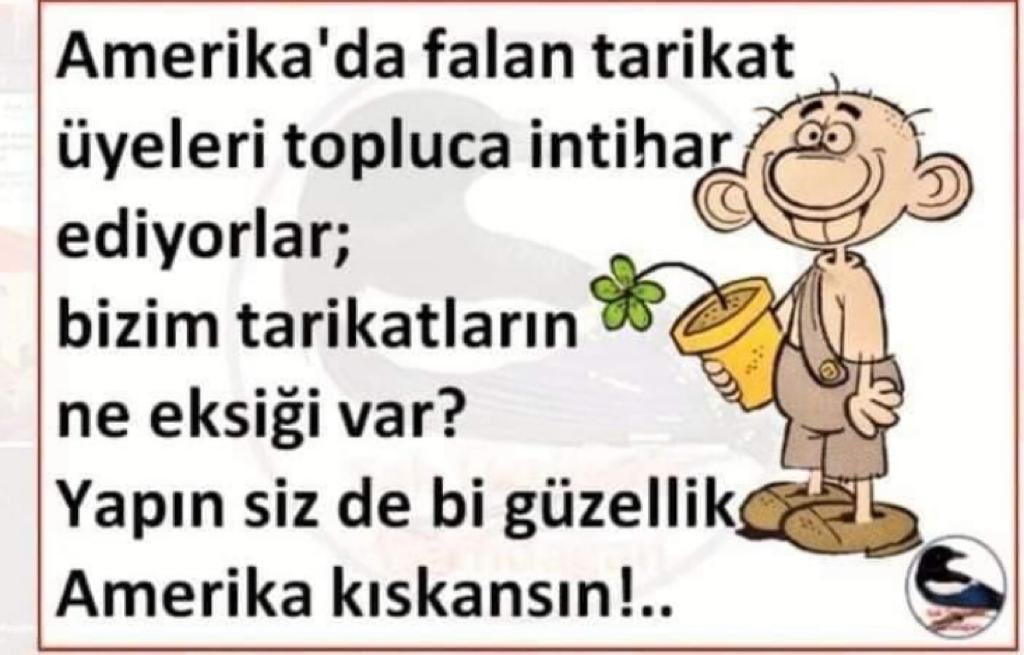 Bu bir karikatürdür, yani aklın hınzırlığı... Kendisine söylendiğini düşünüp kızan olmaz inşallah.