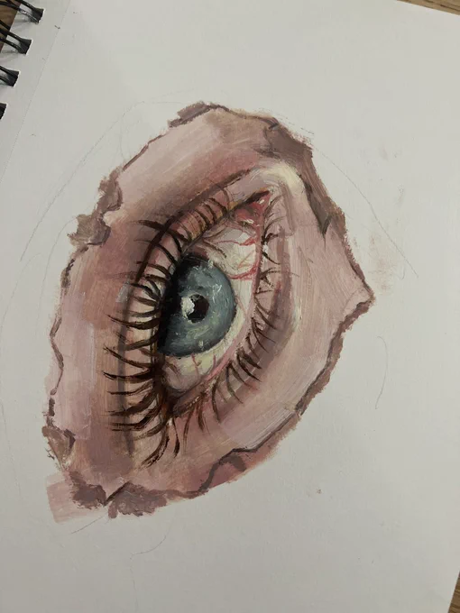 the painting the pallet oil painting an eye 