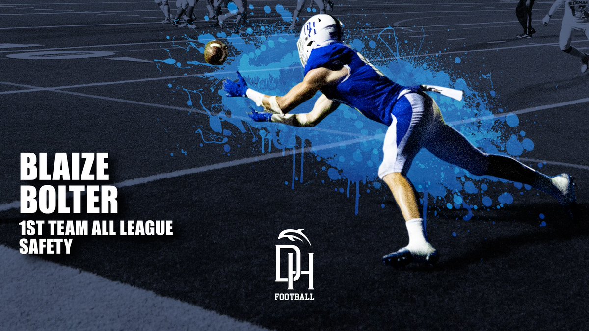 Congrats to <a href="/blaizebolter/">Blaize Bolter</a>.... 1st Team All League Safety for Dana Hills Football!