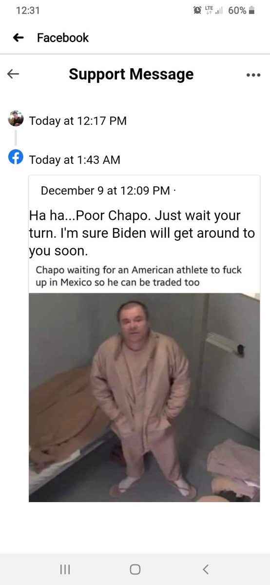 So facebook banned me for a funny meme about Biden trading El Chapo? They are really working hard to not let anyone make Biden look bad. Thank you <a href="/elonmusk/">Elon Musk</a> for letting us have free speech here!