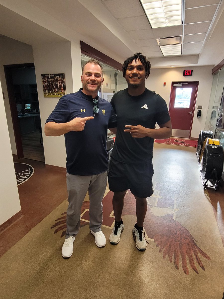 Niceville_FB's tweet photo. Great having Coach @PJVolker @NavalAcademy on campus today visiting @BC_Caballero4 

@NavyFB https://t.co/T5V2uaJXsH