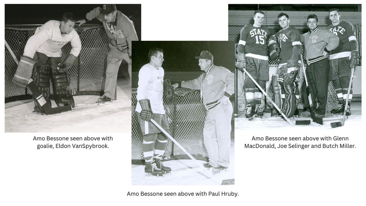 MSU_VarsityS's tweet image. #HallOfFameWednesday celebrates Charter Member (Class of &apos;92), Amo Bessone! @MSU_Hockey 

A HOF inductee of both, MSU and USA Hockey, Amo was most recently inducted into the Massachusetts Hockey HOF (2021).  His induction presentation can be seen here: youtube.com/watch?v=G1rWn5…