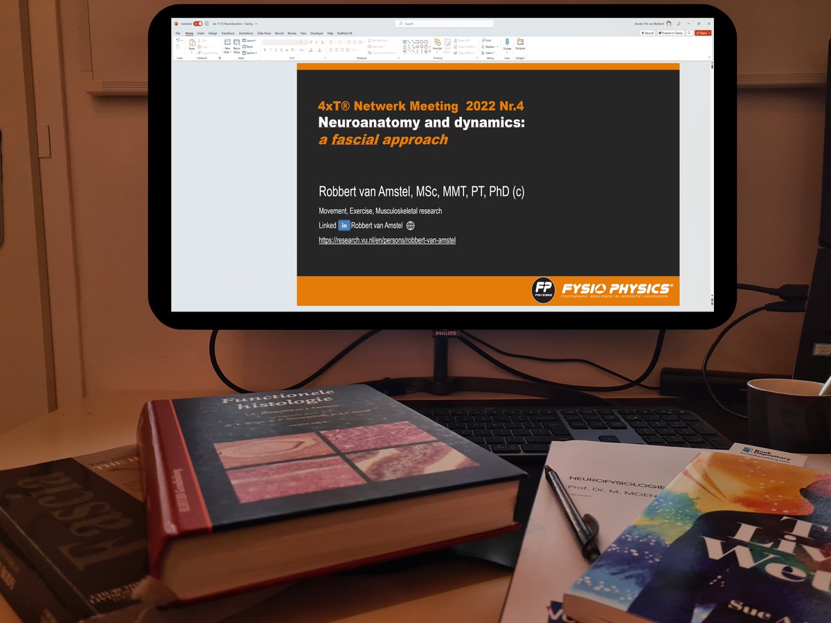 AmstelRobbert's tweet photo. Working on a presentation for the 4xT Network this Saturday 17-12-2022 @fysiophysics. Neuroanatomy-and dynamics a fascial approach for clinicians https://t.co/ow0oYt6tsb
