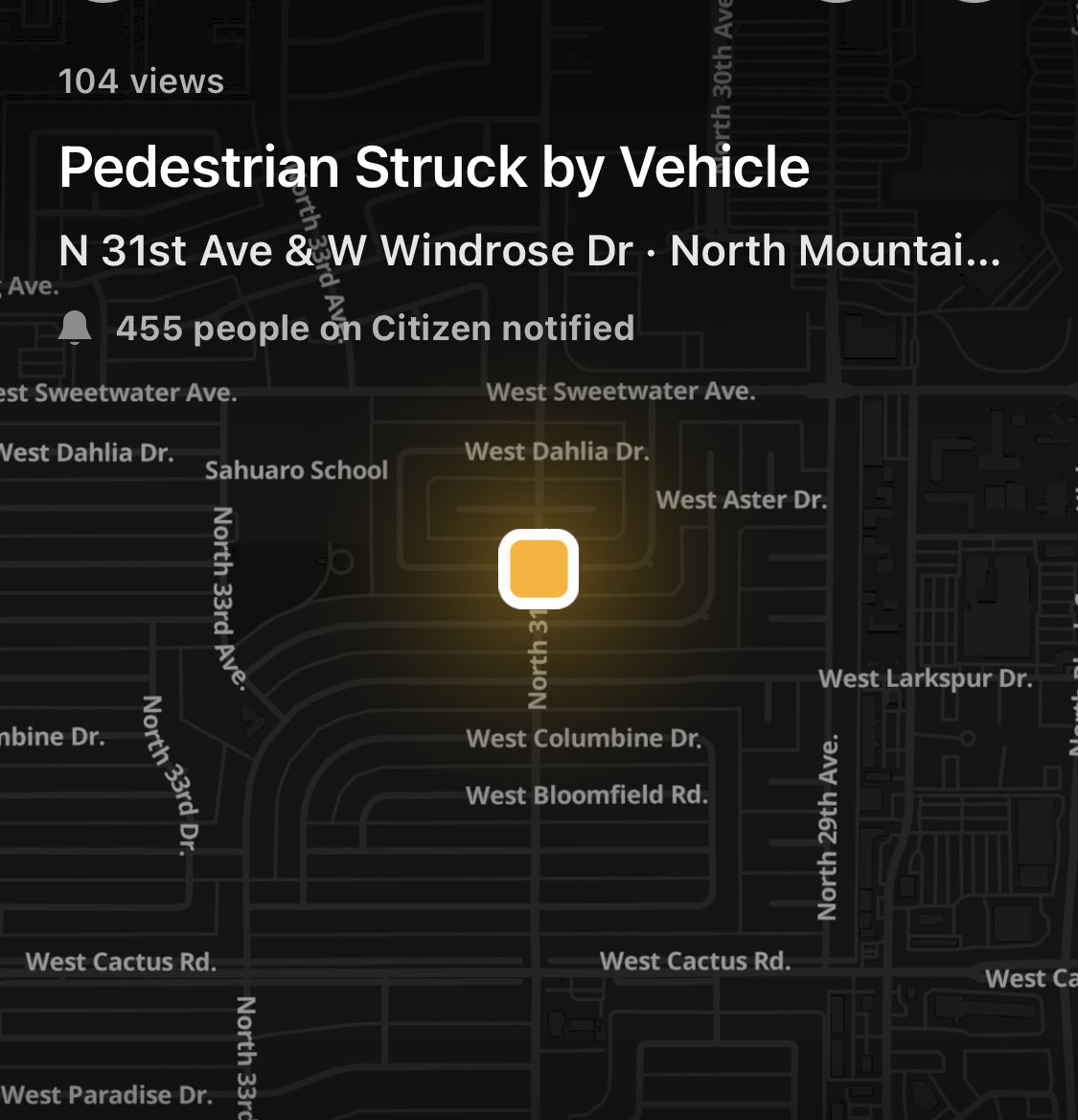 ChampPR's tweet photo. Since 5pm yesterday, @CityofPhoenixAZ @PHXcitymanager @StreetsPHX @MayorGallego @PhxDistrict4 - Maybe you need a new press release for VisionHundreds vs. VisionZero?! #Phoenix #DyingWhileWalking #DangerousByDesign #TrafficViolence #CompleteStreetsNOW https://t.co/cjy5mplJUH