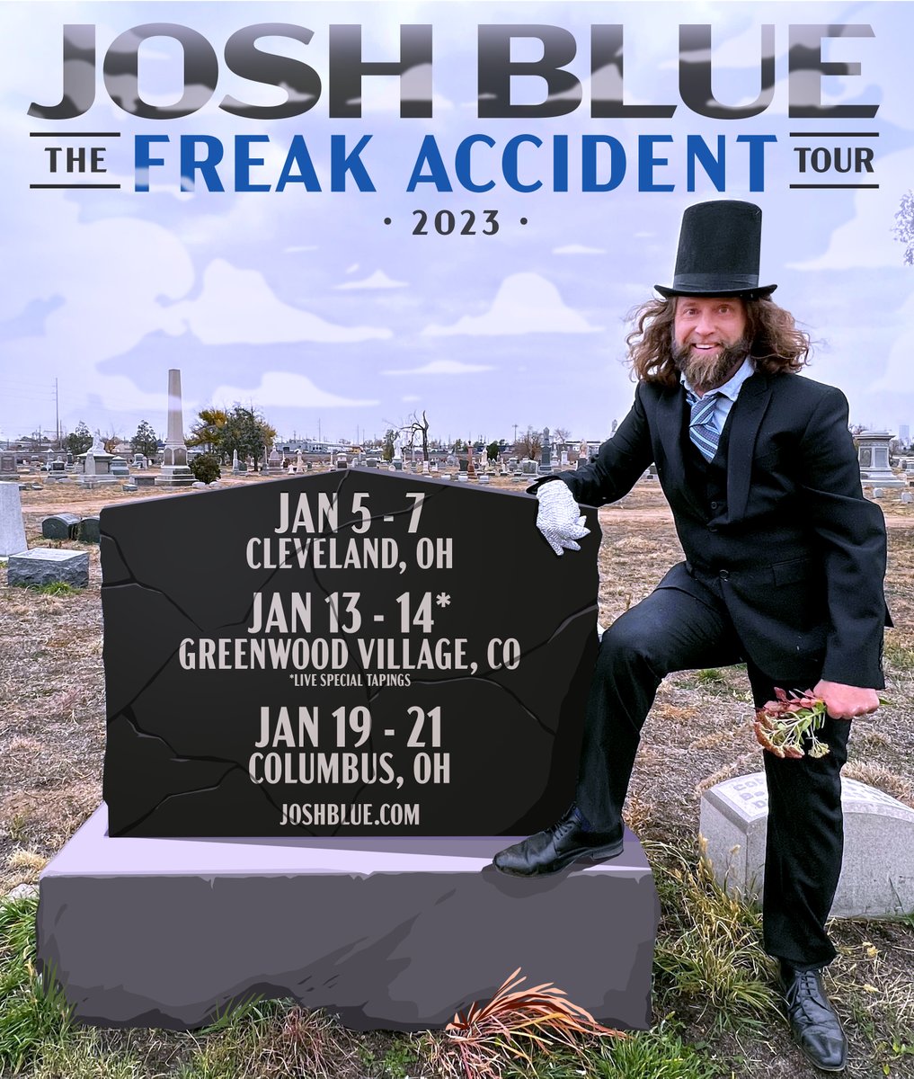 Josh Blue (@joshbluecomedy) on Twitter photo Here are my first tour dates for next year. Let’s laugh together! #Comedy #Tour #joshbluecomedy Here are my first tour dates for next year. Let’s laugh together! #Comedy #Tour #joshbluecomedy