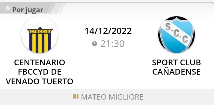 regionCAB5's tweet photo. ▶️ Pre Federal CAB 5
Finales Juego 3
Miércoles 14/12 - 21:30 hs

Centenario FBCCyD (1) vs. Sport Club (1) https://t.co/M5ksBk230r