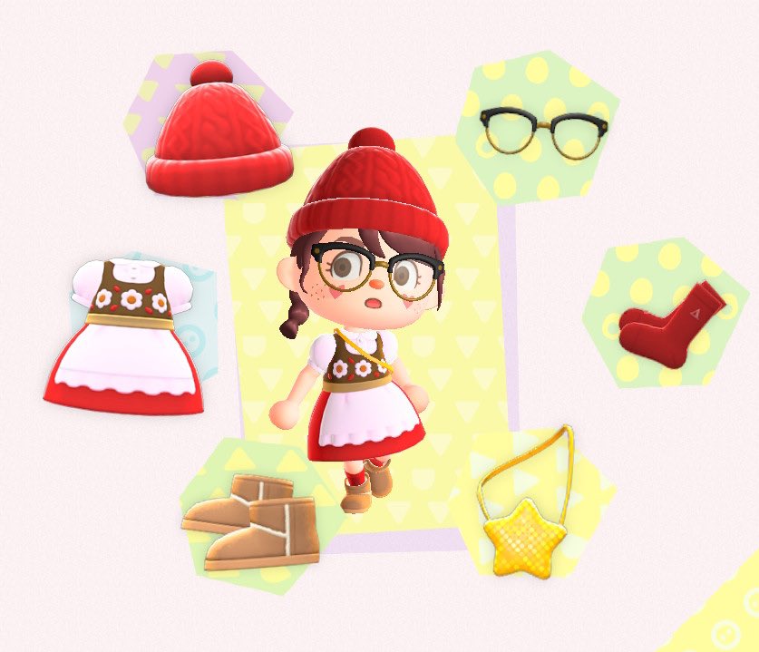 victizard's tweet photo. In a red kind of mood #ACNH #AnimalCrossing https://t.co/siQzEjJXgJ