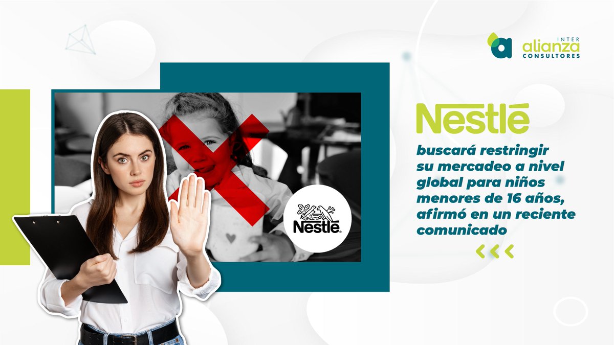 El gigante de los alimentos, Nestlé, aseguró que buscará restringir a nivel global, su mercadeo hacia niños menores de 16 años. Esto con  el objetivo de convertir a ese sector del negocio de promoción, en una herramienta más responsable.

bit.ly/3GWEGHX