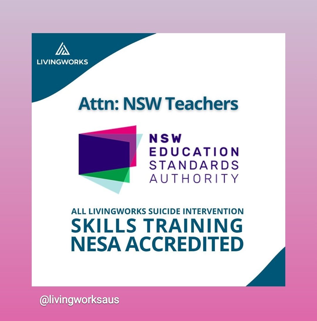 ManannanMacLi's tweet photo. Teachers/schools are vital touchpoints for young people thinking of #suicide

Young people often act on their thoughts as a response to life events appearing out of the blue!

@NSWHealth offers free @NewsAtNESA approved Suicide 1st Aid for all schools https://t.co/XqN6DSOEuq https://t.co/kSEEakUrbA