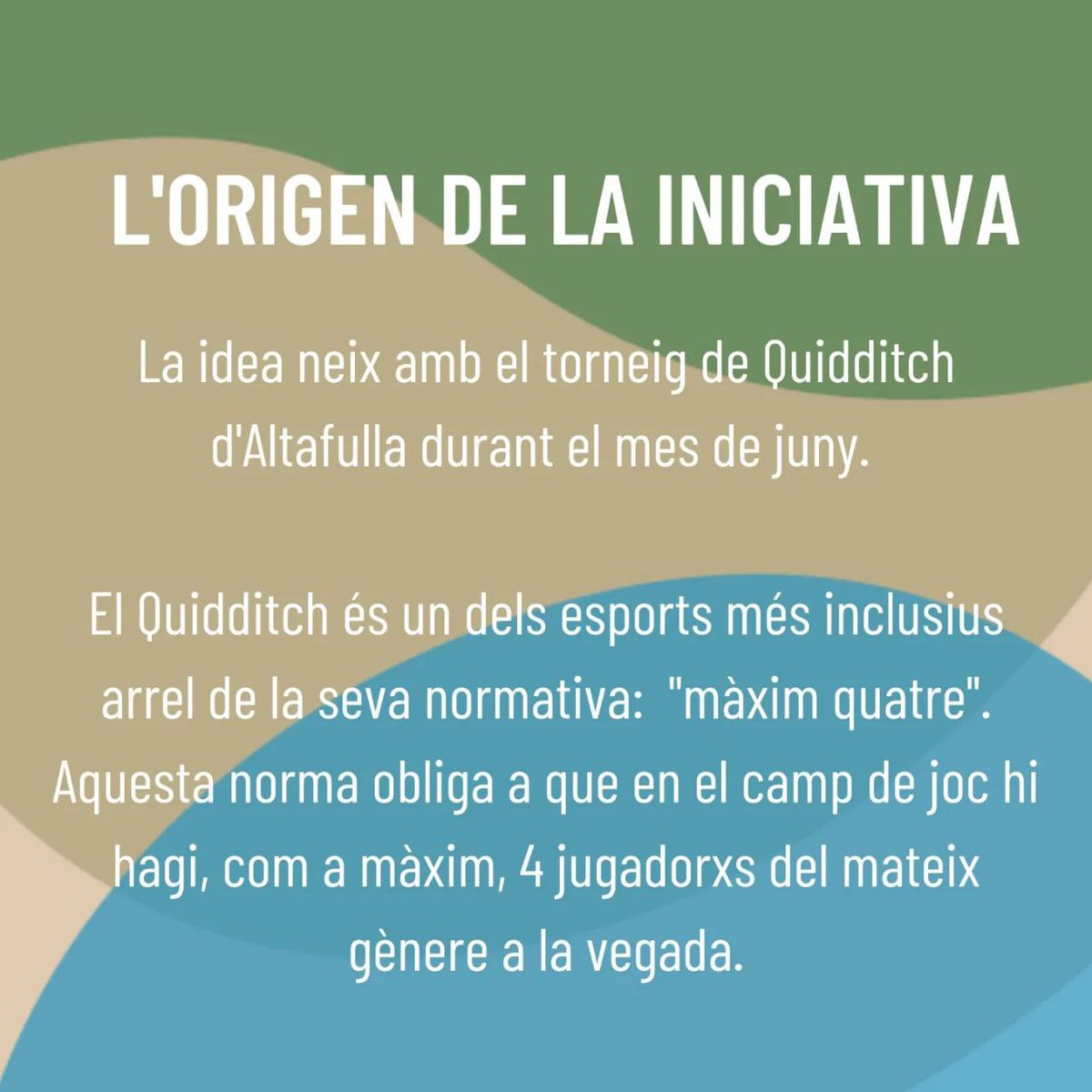 ❤️‍🔥L'origen de tot va ser el dia en què es va jugar un torneig de Quadball a Altafulla
🗯️Ens va fer pensar en esport, inclusió i presència del col·lectiu LGTBIQ+ en les dinàmiques esportives en general 🔊 Vam decidir que seria genial donar veu a qui ens en pugués parlar més.