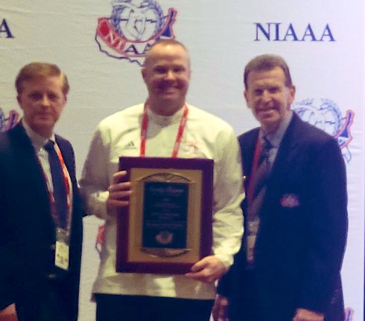 Congratulations to North Scott <a href="/NorthScottHS/">North Scott High School</a> AD Jason Schroeder this year’s NIAAA <a href="/NIAAA9100/">NIAAA</a> Quality Program Award 🏆 Winner! Only 30 schools in the entire country have been honored with this award! Congrats Jason &amp; The North Scott Lancers!