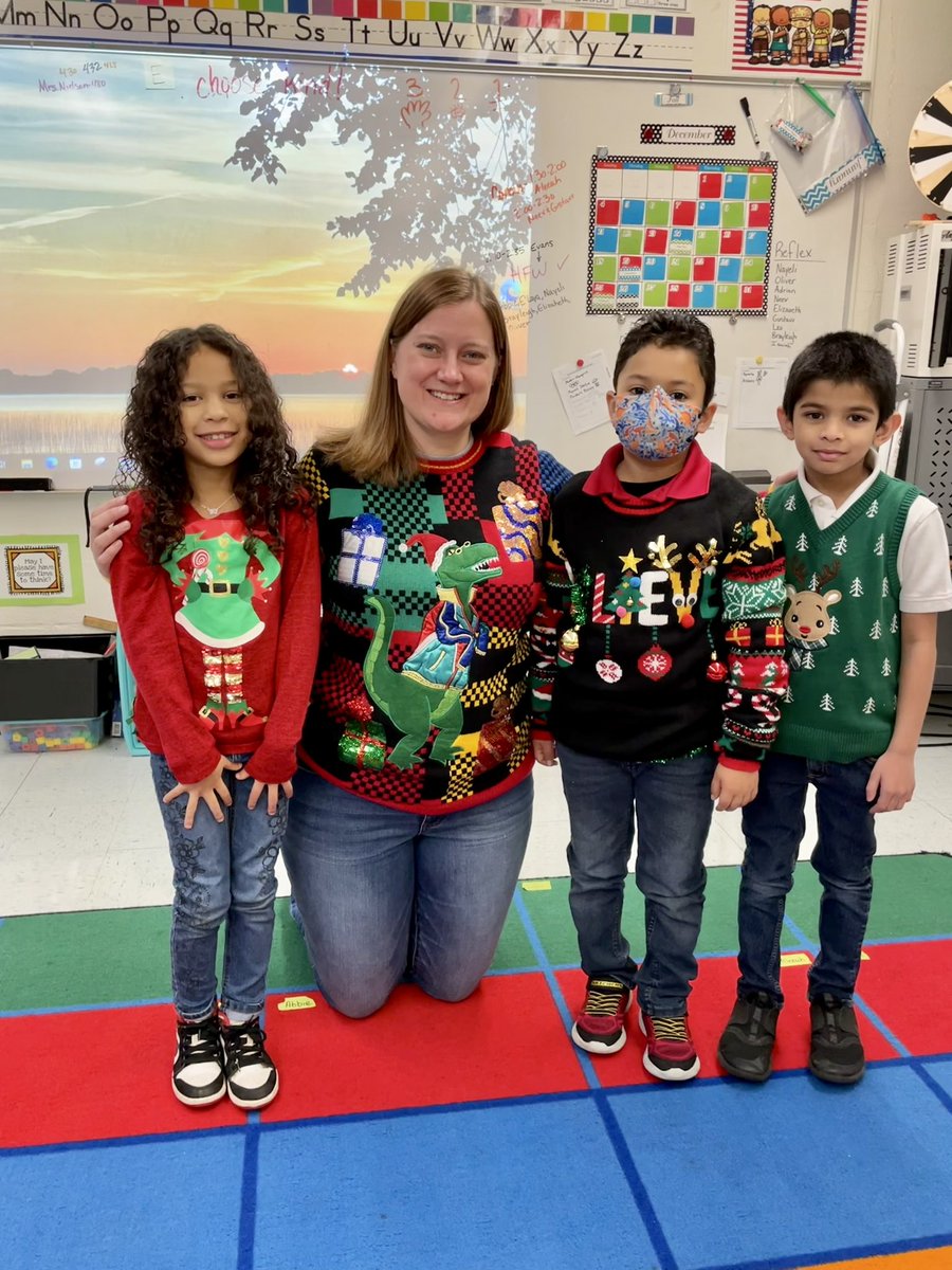 “How I got stuck in a snowglobe” 2022 writing success and WFISD Ugly Sweater Day. #tellyourwfisdstory <a href="/burgessWFISD/">Kate Burgess Elementary</a>