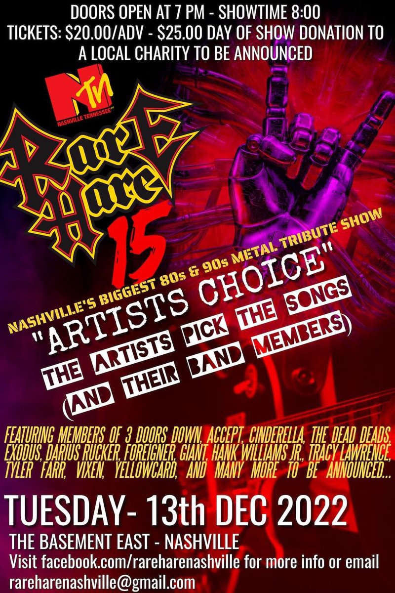 Rare Hare at the Basement Wast tonight. 12.13.22 @ The Basement East, Nashville TN