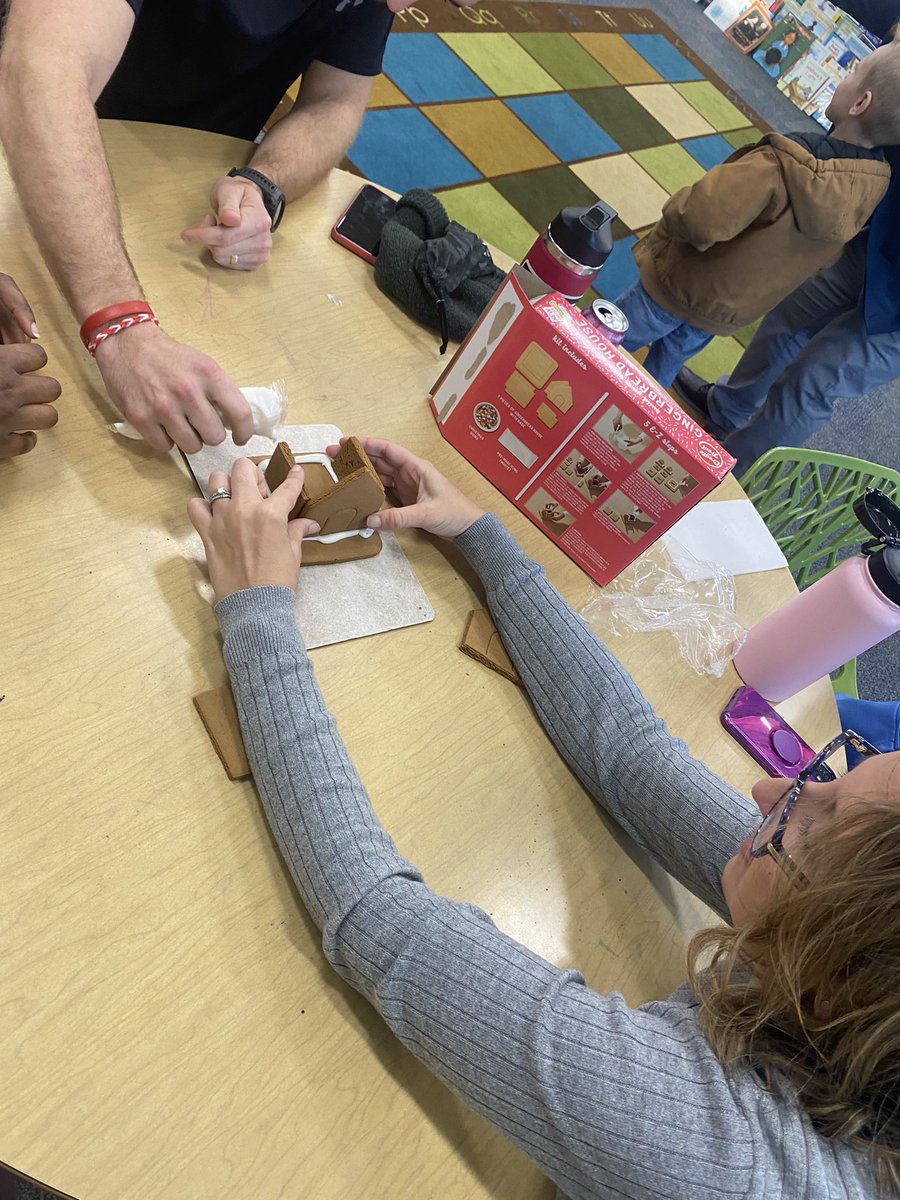 LongClassroom's tweet photo. Last #OurPES staff meeting: learning about Hanukah with a human menorah and a gingerbread house competition! @PboroElementary @mrchutz @MrWatson06 @J_Spillman4 https://t.co/HUsCZjvdj8