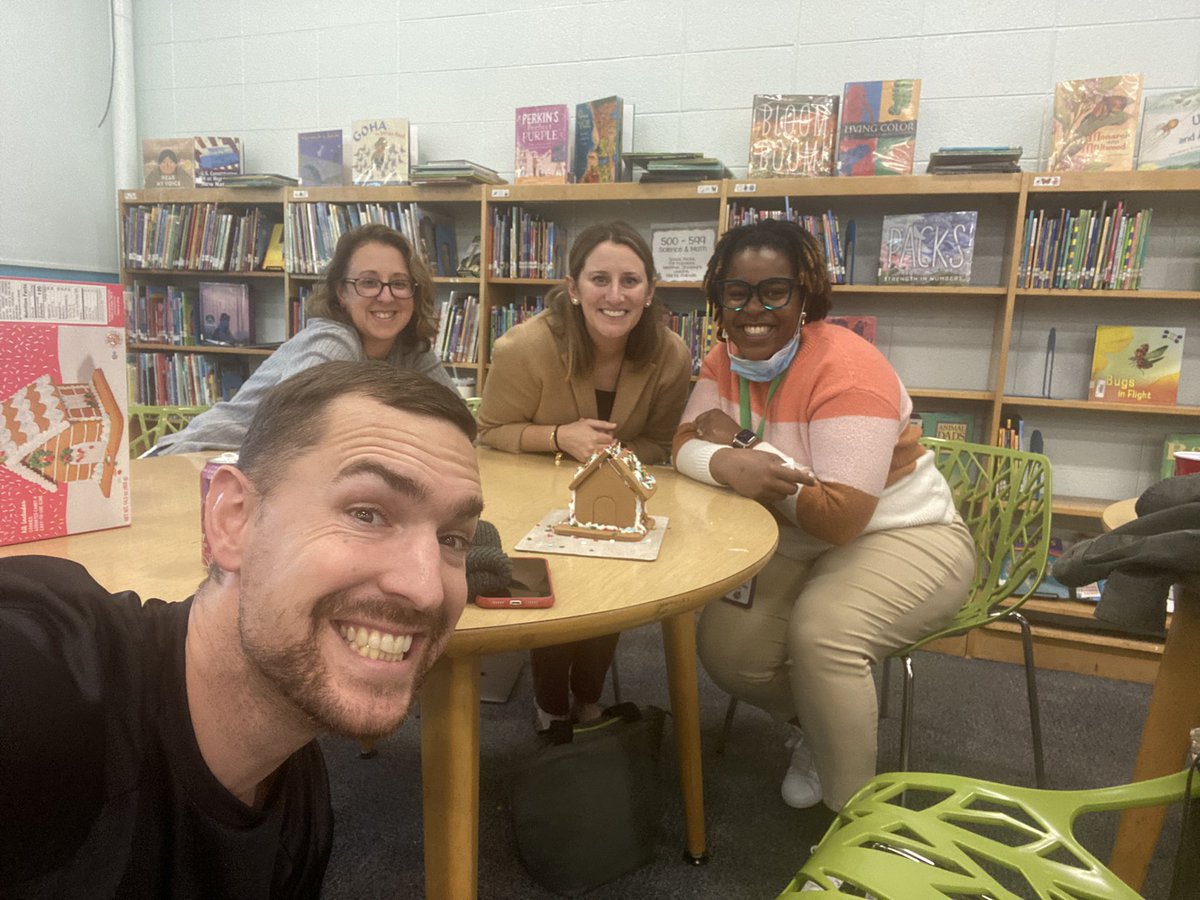 LongClassroom's tweet photo. Last #OurPES staff meeting: learning about Hanukah with a human menorah and a gingerbread house competition! @PboroElementary @mrchutz @MrWatson06 @J_Spillman4 https://t.co/HUsCZjvdj8