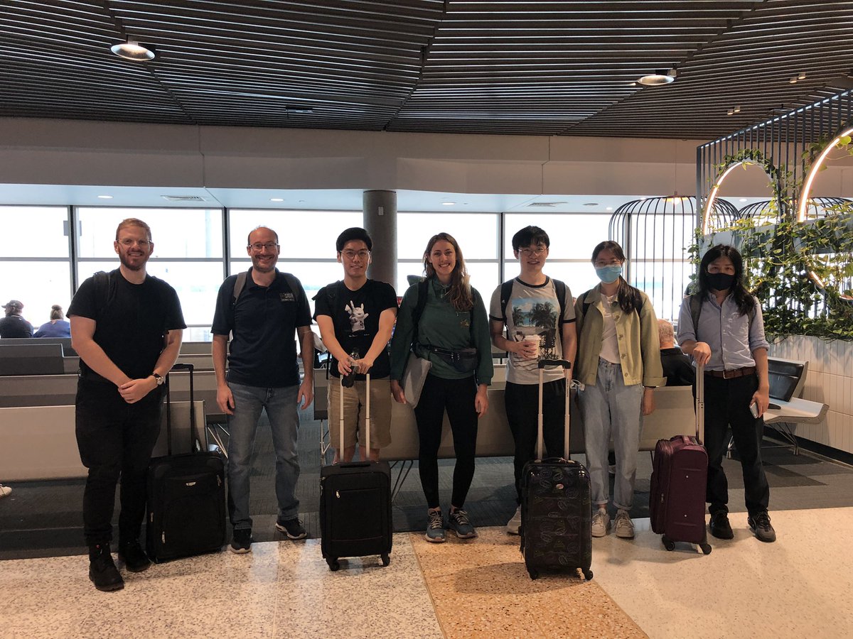 guidozuc's tweet photo. The @IELabGroup is on its way to @AusDocCompSymp #ADCS2022 in Adelaide โ itโs almost all of us: a couple of people already on the plane, and few missing because travelling overseas. We have 9 presentations to give, the conference is also streamed on zoom https://t.co/HE39xUMIGY
