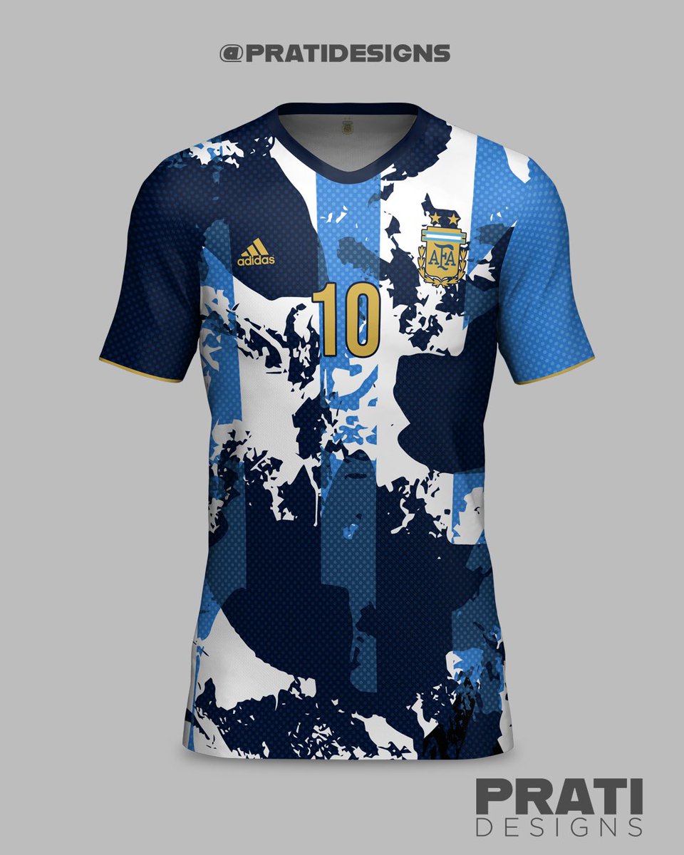 PRATIdesigns's tweet photo. Congratulations to Argentina for punching a ticket to the 2022 World Cup Final! 

Here is an Argentina National Team Jersey Concept. #argentina🇦🇷 #argentina #argentinafans  @AFASeleccio #worldcup #worldcup2022 #qatar2022 #messi @TemplateFC @FIFAWorldCup #FIFAWorldCup https://t.co/9zcxH56U2S