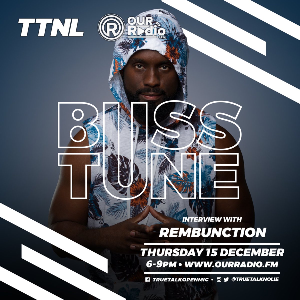 TTNL Thursdays • 6-9pm on ourradio.fm (@truetalknolie) on Twitter photo 🔊 This Thursday on #TTNL, we’re joined by the “Parang Boss” <a href="/RemyRemBunction/">RemBunction</a> to #BussTune
Tune in live from 6-9pm on ourradio.fm every Thursday as we introduce you to our 🇹🇹 artists and their 🎶 🔊 This Thursday on #TTNL, we’re joined by the “Parang Boss” <a href="/RemyRemBunction/">RemBunction</a> to #BussTune
Tune in live from 6-9pm on ourradio.fm every Thursday as we introduce you to our 🇹🇹 artists and their 🎶