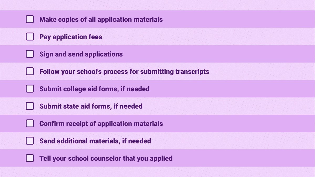 College application deadlines are approaching! Dot those i's and cross those t's to give yourself the best chance of getting into your favorite schools. spr.ly/60133GEYd