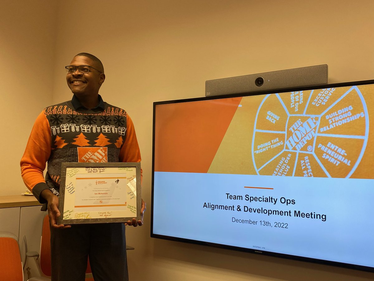LauraTHD (@lmonchun) on Twitter photo Congratulations to <a href="/IanMckenzie327/">Ian</a> for his Orange Spotlight Award. Thank you for all you do in Specialty Operations! <a href="/ConstantinoJoey/">Joey Constantino</a> <a href="/LarissaGreenTHD/">Larissa Green</a> Congratulations to <a href="/IanMckenzie327/">Ian</a> for his Orange Spotlight Award. Thank you for all you do in Specialty Operations! <a href="/ConstantinoJoey/">Joey Constantino</a> <a href="/LarissaGreenTHD/">Larissa Green</a>