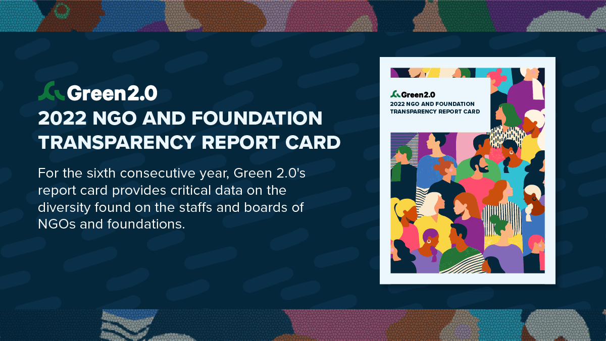 marinesanctuary's tweet photo. Results from @DiverseGreen’s 2022 #TransparencyReportCard are here!
The report provides data on the state of #diversity on the staffs & boards of NGOs & foundations within the environmental movement. Learn more in this video featuring @rosariodawson: https://t.co/y5wgll68uR https://t.co/G9SdDXyeeG