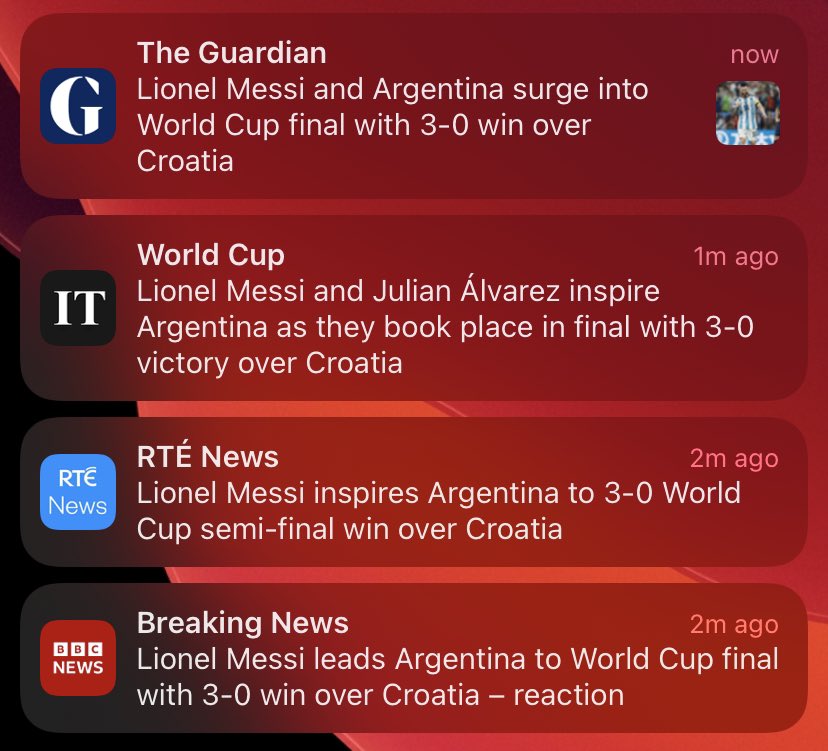 . @julianalvarezzz’s agent needs to up his game with <a href="/BBCBreaking/">BBC Breaking News</a>, <a href="/rtenews/">RTÉ News</a> and <a href="/guardian/">The Guardian</a>… 😂⚽️ #ARGCRO