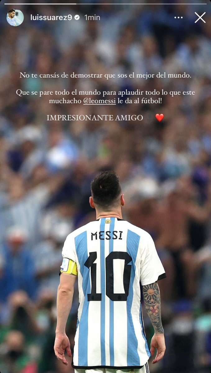 ❤️ El mensaje de Luis Suárez para Messi