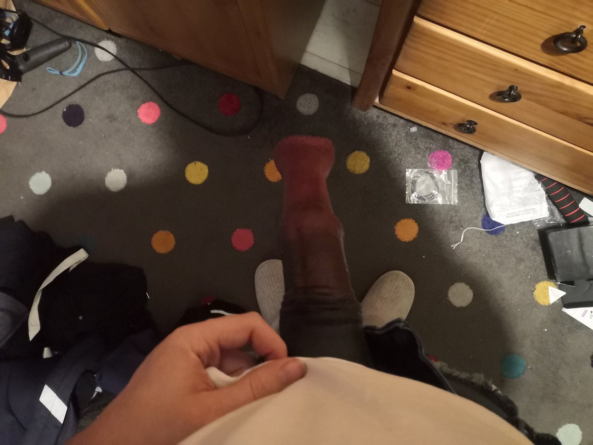 Looks like my little buddy was a bit pent up in those tight shorts hehe