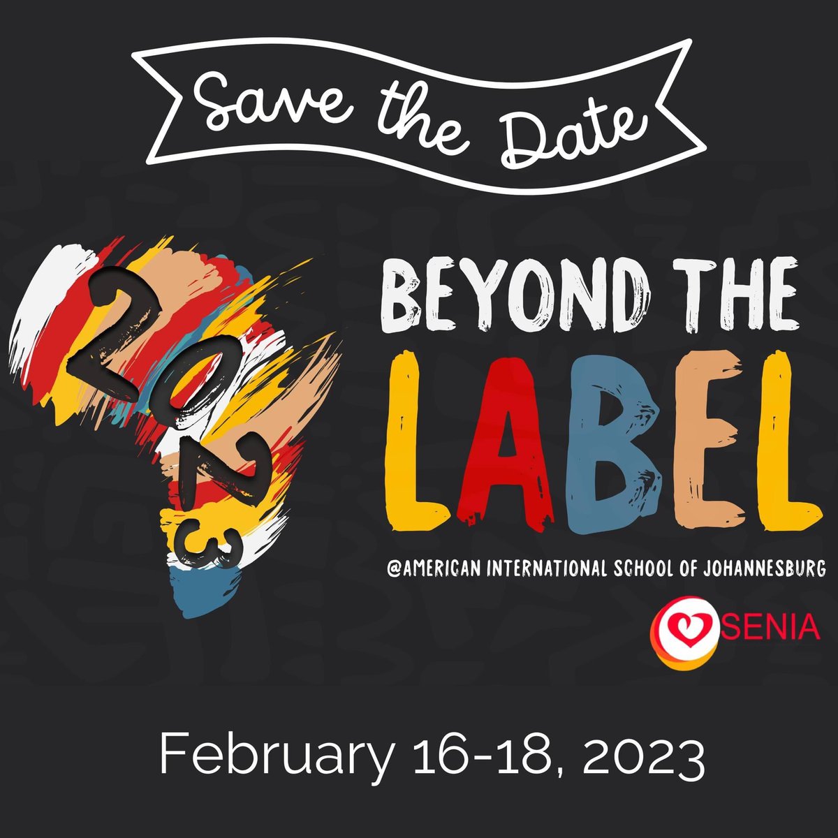 seniaworldwide's tweet photo. Planning for the year ahead? Save the date for our next year's in-person conference happening at the @_AISJ - Beyond the Label. Happening on February 16-18, 2023! This time for Africa!!!

Check out the link below for more details.
https://t.co/Xl4yR6m4Tv https://t.co/cflDgEhyn5