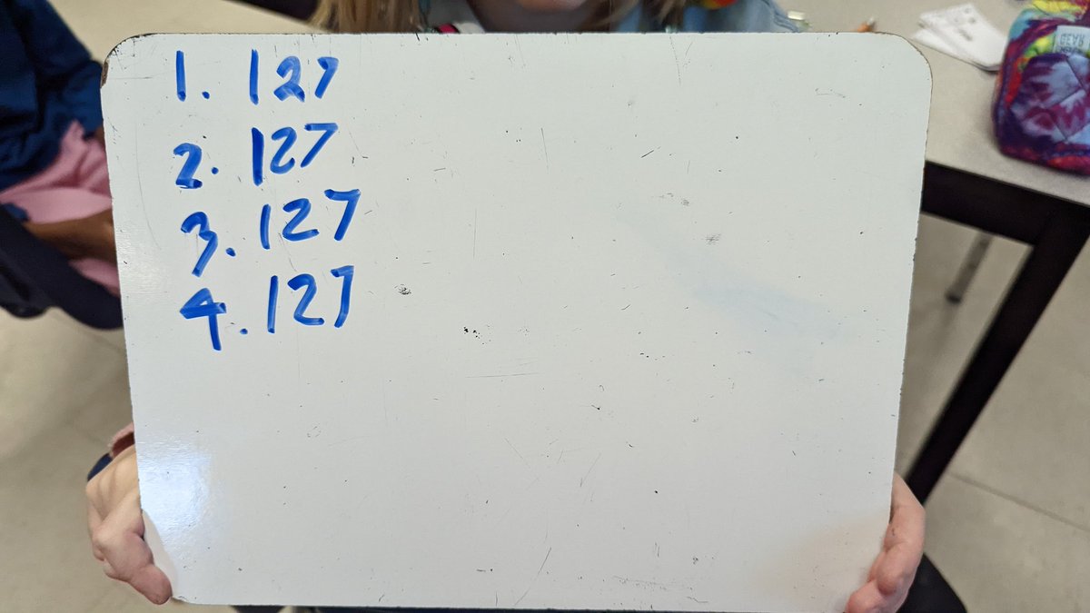 Day seven of the #decembermathchallenge. Some students had a different number on each step until the end, but two had the correct number from the very start! Watching them think through their estimations step by step was awesome! <a href="/tvdsbmathk8/">tvdsbmath</a> <a href="/WilfridJuryPS/">Wilfrid Jury PS</a>