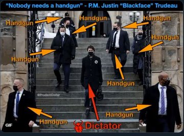 stanulch's tweet photo. Hey, @JustinTrudeau why is it ok for you to have protection, but not law abiding Canadians with probably more training that these goons who are #CarryingGuns for you? #Hypocrite #UNPuppet #WEFPuppet #WHOPuppet #CCPpuppet and the largest divisive idiot Canada has ever known. https://t.co/piZi7H8Vt2