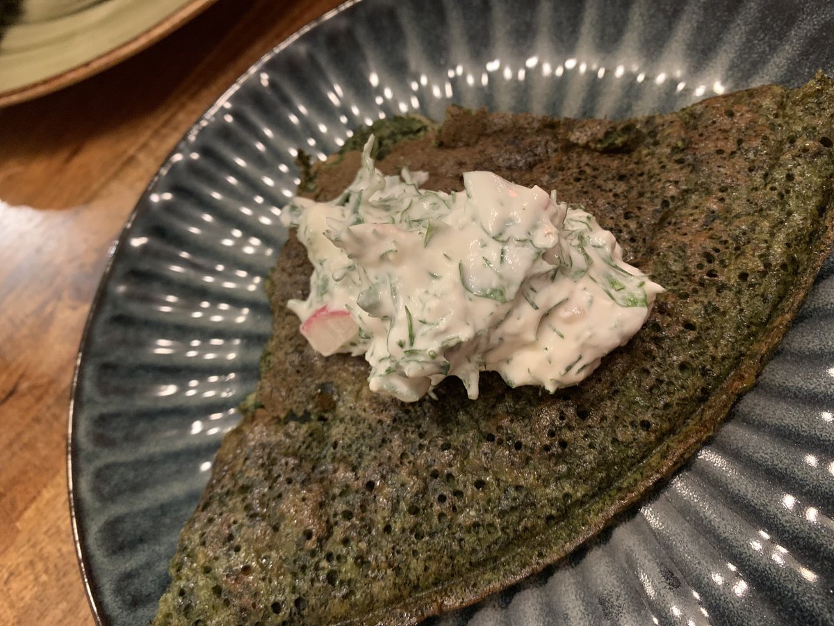 faghanipour's tweet photo. Topping Kuku Sabzi with quark is fusion cuisine? #persianfood #germanfood https://t.co/WjfbEwxlP2
