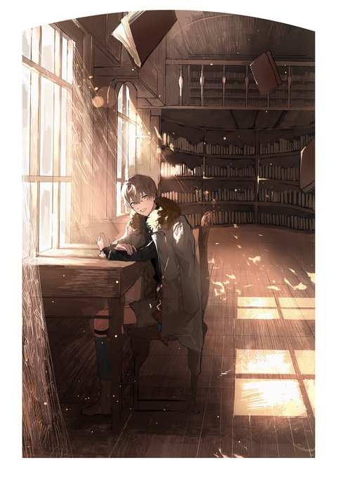 「男の子 図書館」のTwitter画像/イラスト(新着)