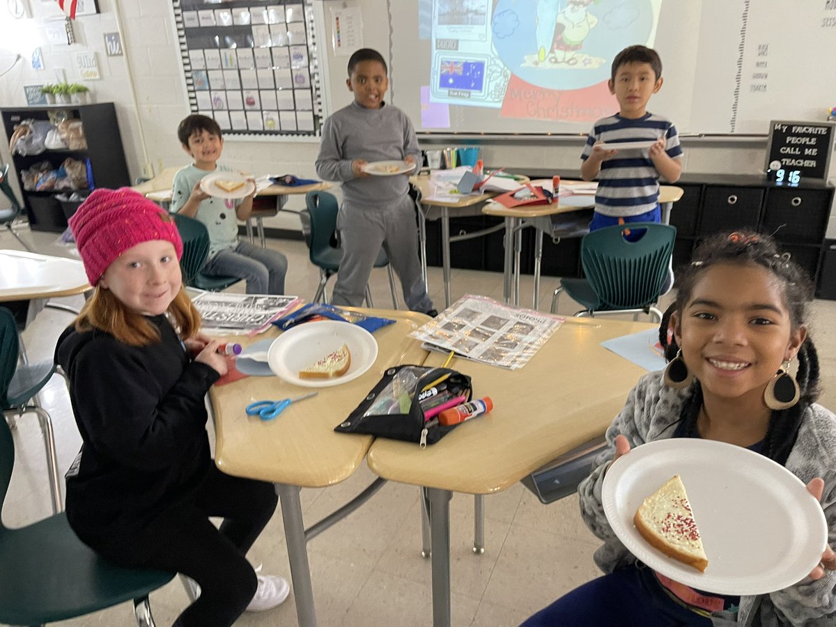 Today we learned about Christmas traditions in Australia and ate Fairy Bread. #GuildStrong