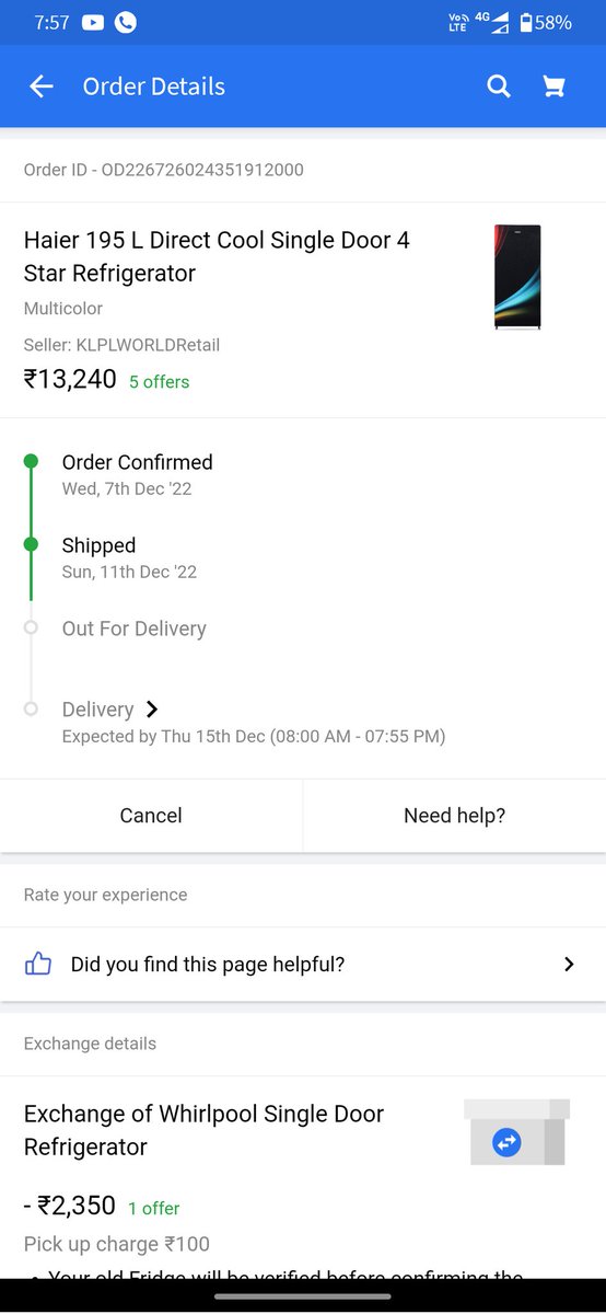 SPATTNAIK7's tweet photo. @Flipkart @flipkartsupport the item has been received final destination but till now there no update regards delivery.. https://t.co/GkKuN8YL54